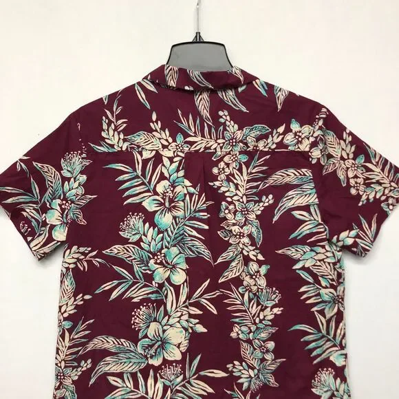 Tori Richard Uniforms Women Hawaiian Button Shirt Top Size Large Floral B260 -29 - Picture 10 of 12